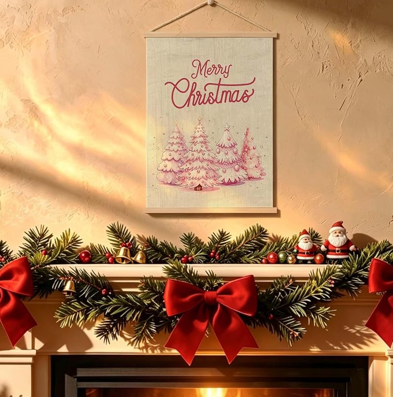 Ever-Going Tune Pink Christmas Canvas Wall Art Decor 12x16 Inches – Variation: Christmas Decor-4