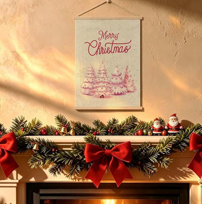 Ever-Going Tune Pink Christmas Canvas Wall Art Decor 12x16 Inches – Variation: Christmas Decor-4