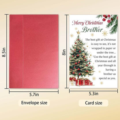 Heartfelt Christmas Card for Brother - Merry Wishes from Sister | Perfect Holiday Gift