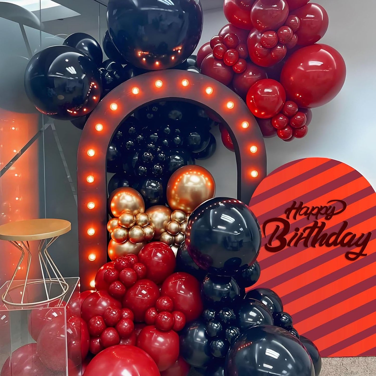 Skiennix Dark Red Balloon Arch Kit - 122pcs in Various Sizes for Wedding, Bridal Shower & Birthday Decor