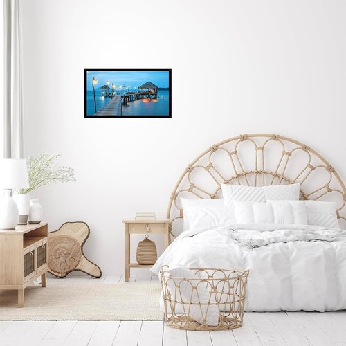 JCJMY 9x16 Picture Frame - Black Wall Hanging Frame with Shatter-Resistant Plexiglass | Horizontal & Vertical Mounting