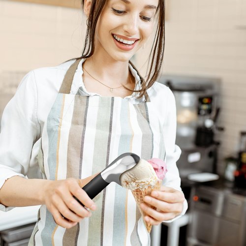 Dalicode Heated Ice Cream Scoop – Electric Scooper for Hard Ice Cream and Desserts, Handheld Heating Up to 158°F, Rechargeable with LED Display, Easy to Clean, Ideal Summer Gift