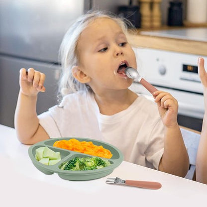 Eascrozn Toddler Utensils - Kids Silverware Set with Silicone Handles | 6 Pack, Dishwasher Safe, 18/8 Stainless Steel
