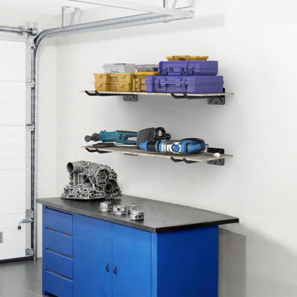 Ultrawall Heavy Duty Garage Storage Hooks - 12.4 Inch Wall Mount Tool Organizer | 2 Pack for Tires, Ladders & More