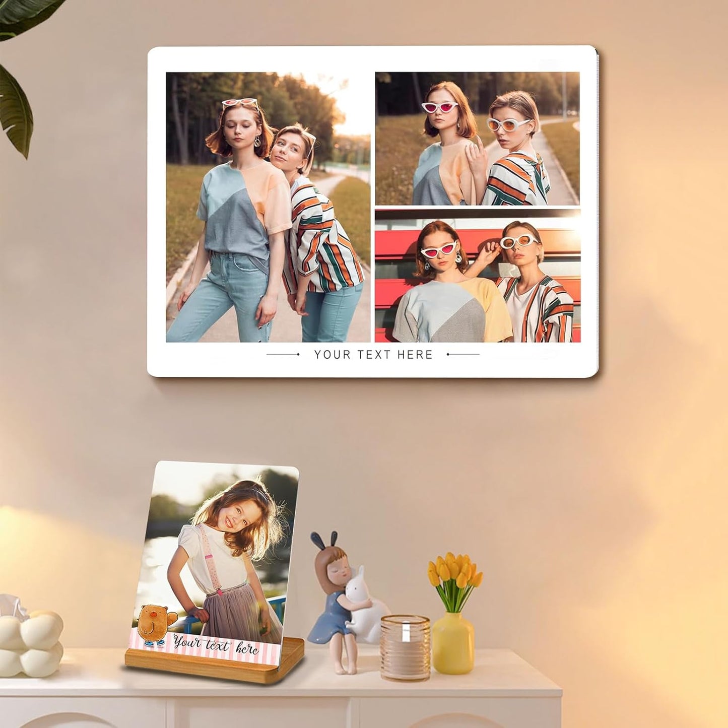 Skiennix Custom Metal Photo Prints - Personalized Picture Frame Gift for Family & Loved Ones