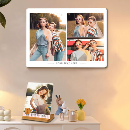 Skiennix Custom Metal Photo Prints - Personalized Picture Frame Gift for Family & Loved Ones