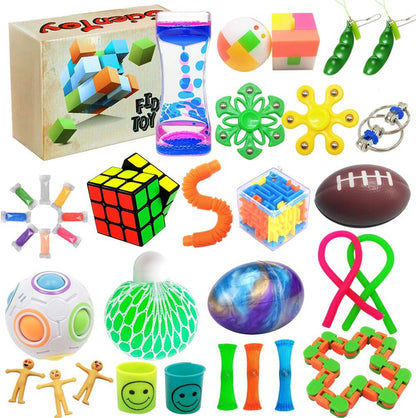 Scientoy Fidget Toy Set - 35 Pcs Sensory Toys for Stress Relief | Ideal for ADD, OCD, Autism & Anxiety