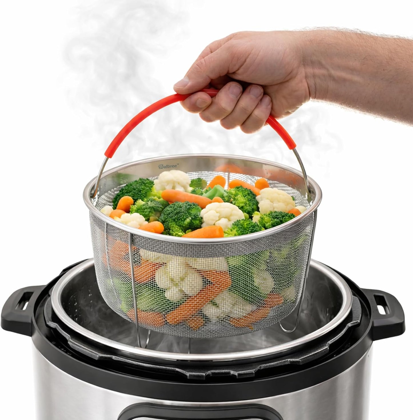 Salbree Steamer Basket - Stainless Steel Insert for 3 Qt Instant Pot | Fits 6 Qt & 8 Qt Models