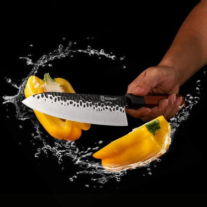 KEEMAKE Japanese Gyuto Chef Knife - 8 inch Professional Kitchen Knife with 440C High Carbon Steel Blade, Sharp Cutting Knives Rosewood Handle for Home Cooking and Restaurant