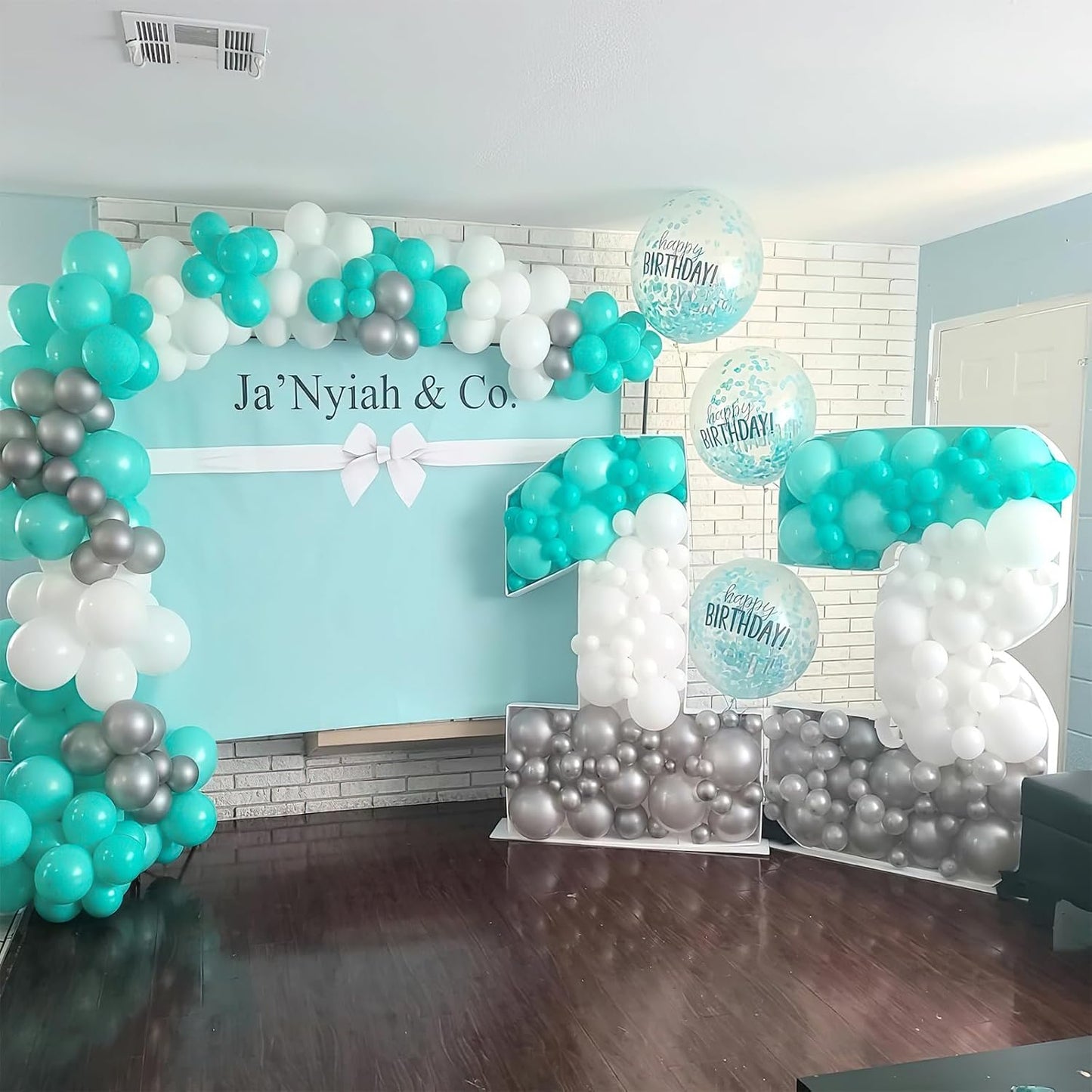 PartyWoo Teal Balloons - 100pcs 12 Inch Turquoise Latex Balloons for Baby Showers & Celebrations