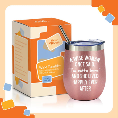 NewEleven Retirement Gifts For Woman 2026 - Funny Retirement Gifts For Coworker Leaving - Farewell, Leaving, Goodbye Gift For Coworkers, Friends - 12 Oz Tumbler