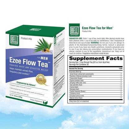 Bell Ezee Flow Urinary Support Tea for Men -A Natural Solution - Helps Ease The Flow and Normalize Urinary Frequency Without The Burning and Dribbling