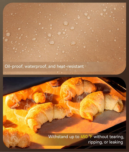 Unbleached Parchment Paper Sheets - 200 Pcs Non-Stick Baking Liners | 12x16 Inch for Oven & Airfryer