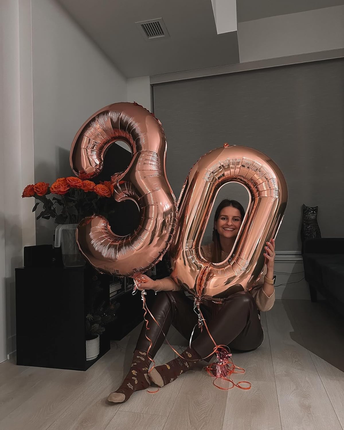 Rose Gold Number Balloons by [Brand Name] - 40 Inch 0 Balloon for Birthday Decorations | Perfect for Any Celebration