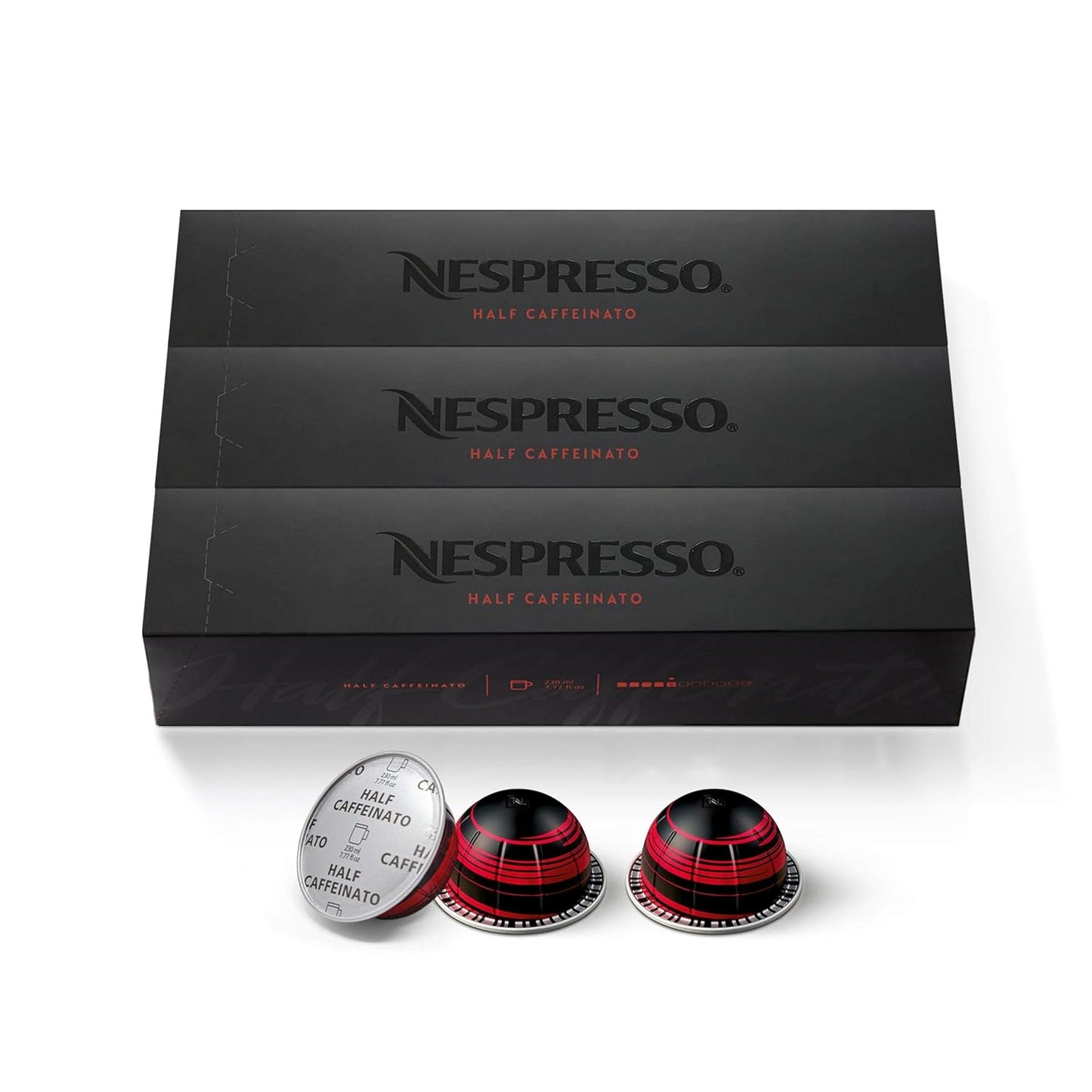 Nespresso Vertuo Half Caffeinato Coffee Pods - Mild Roast, 30-Count, Brews 7.8oz Cups