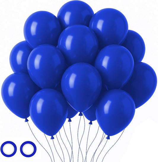 Voircoloria 105pcs Royal Blue Balloons - 12-Inch Party Decorations for Birthdays, Graduations & Showers