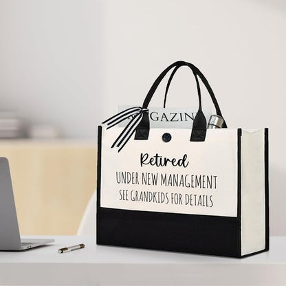 Afterprints Retirement Gift for Woman, Retired Tote Bag, Retirement Gifts for Women 2026, Funny Retirement Canva Bag, Retirement Gifts for Coworker, Nurse, Grandma, Friend, Teacher