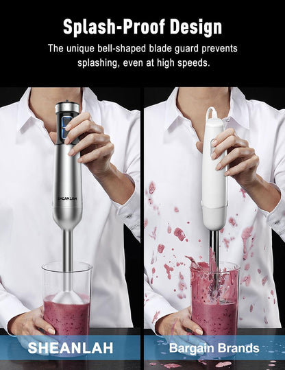 Skiennix 1000W Immersion Blender - 25-Speed Handheld Mixer with Scratch-Resistant Design & Gift Box