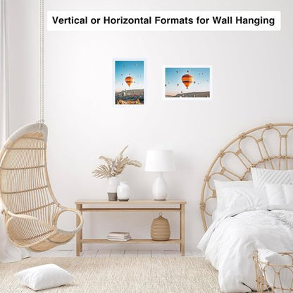 JCJMY 8x13 Picture Frame - White Wall Hanging & Tabletop Display | Shatter-Resistant Plexiglass