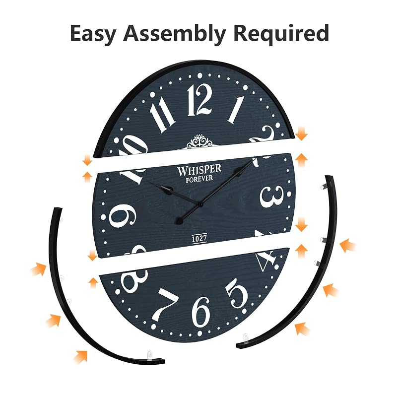 3More 24-Inch Silent Battery-Operated Wall Clock - Blue (Variation of THIS listing)