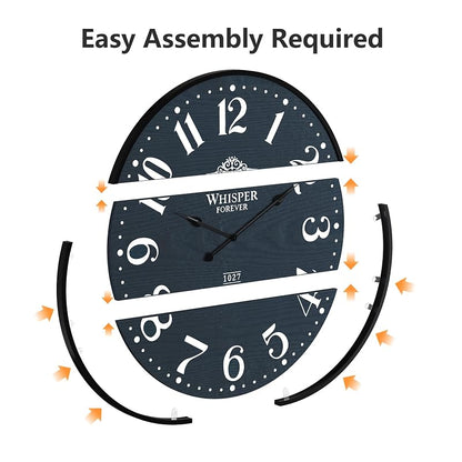 3More 24-Inch Silent Battery-Operated Wall Clock - Blue (Variation of THIS listing)