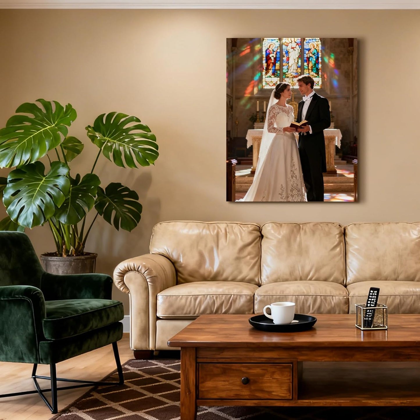 WFENJEW Custom Canvas Prints - Personalized Wall Art for Bedroom, Living Room, Wedding & Family (6" L x 8" W)