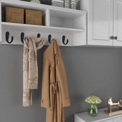 IBosins Wall Mounted Coat Hooks - 15PCS Single Prong Robe Hooks for Towels, Bags & Hats - Black
