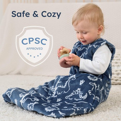 Yoofoss Baby Sleep Sack 6-12 Months, 1.5 Tog Sleep Sack, Fleece Baby Wearable Blanket with 2-Way Zipper, Infant Sleeping Sack, Soft Warm Lightweight(Small)