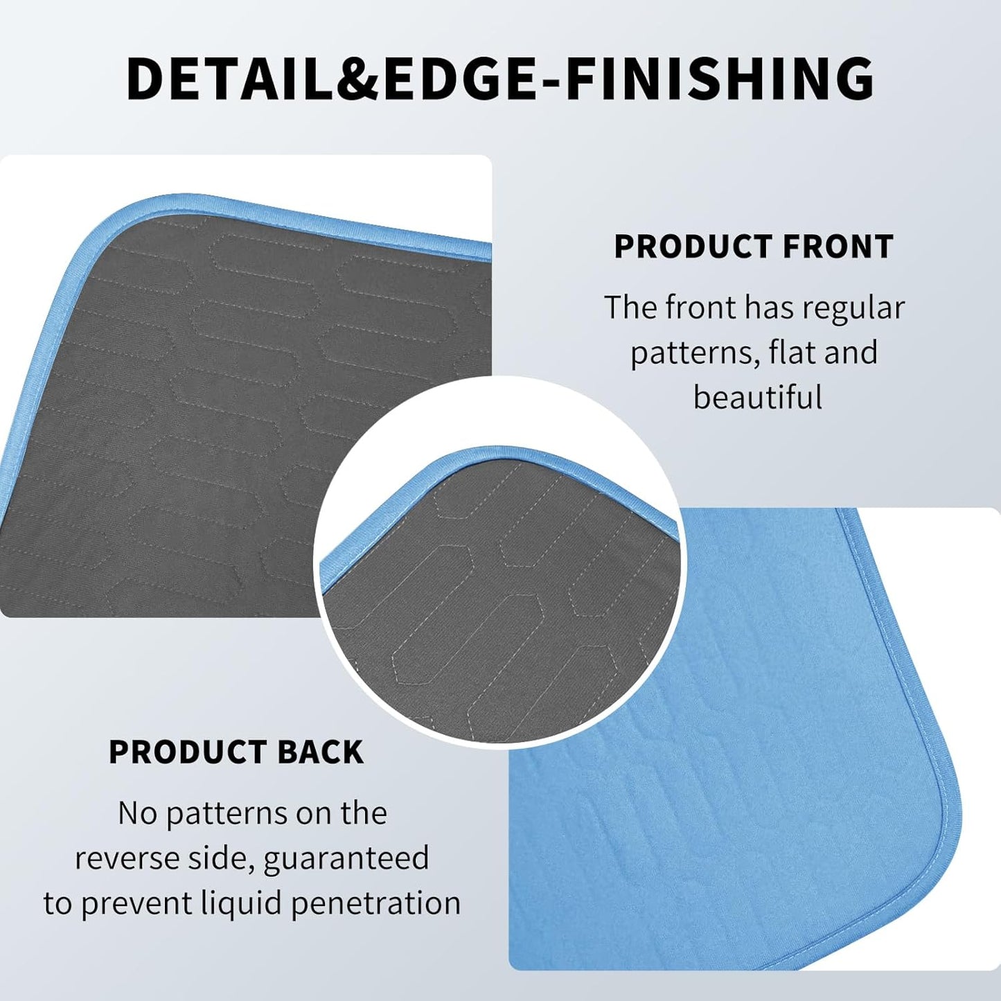 Skiennix Washable Waterproof Bed Pads - Reusable Incontinence Underpads for Kids & Adults | 24" x 36", 2 Pack, Dark Gray