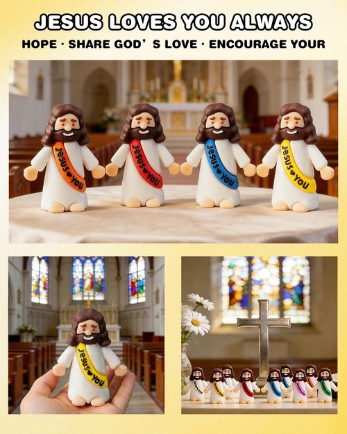 Little Jesus Figures - Religious Party Gifts for Christians | Bulk Easter Egg Stuffers (60 Count)