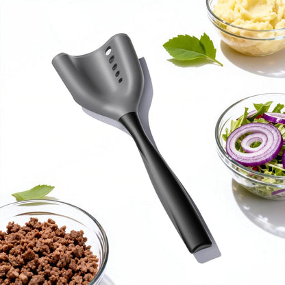 Meat Chopper Spatula by [Brand Name] - Heat Resistant Hamburger Masher Tool | Non-Stick Ground Beef Grinder in Black