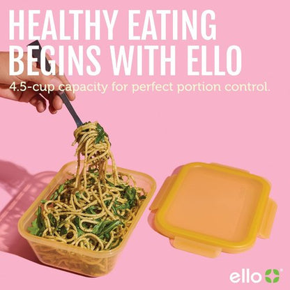 Ello Snap & Nest 10-Piece Meal Prep Set - Reusable 4.5 Cup Food Containers | Dishwasher & Freezer Safe, Sage