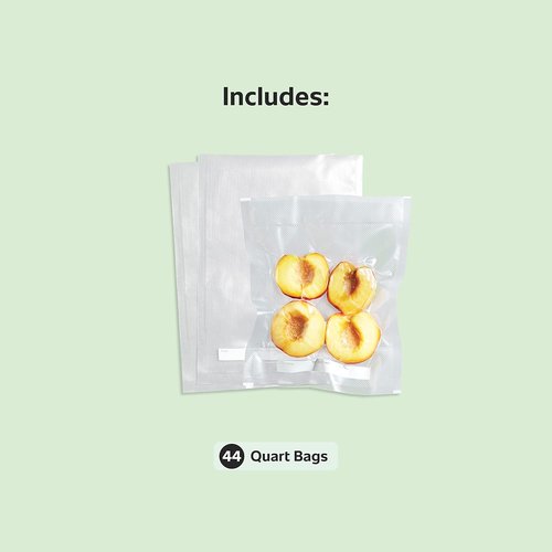 FoodSaver Precut Vacuum Sealer Bags - Airtight Food Storage for Sous Vide Cooking, BPA-Free, 1 Quart, 44 Count