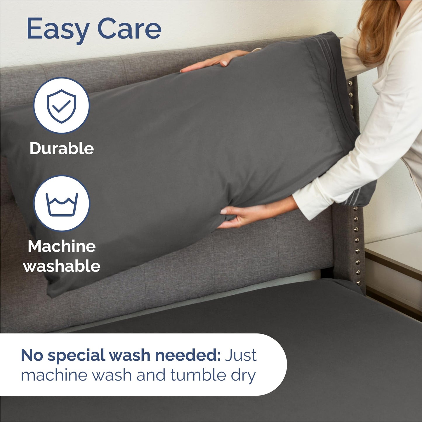 Split King Size 5 Piece Sheet Set - Comfy Breathable & Cooling Bed Sheets Set - Hotel Luxury Bedding for Women, Men, Kids, Teens, Boys & Girls - Deep Pockets, Soft, Wrinkle Free - Oeko-Tex - Charcoal