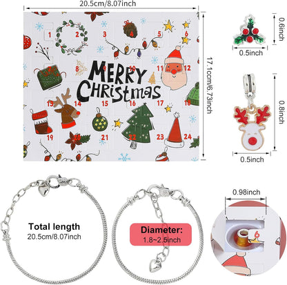Regine Switzerland Christmas Advent Calendar Bracelets - 24-Day DIY Jewelry Making Kit for Women
