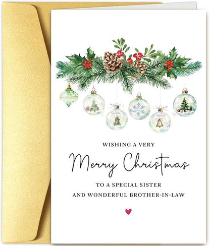 Goroar Christmas Card for Sister and Brother-in-Law | Heartfelt Holiday Greeting Card