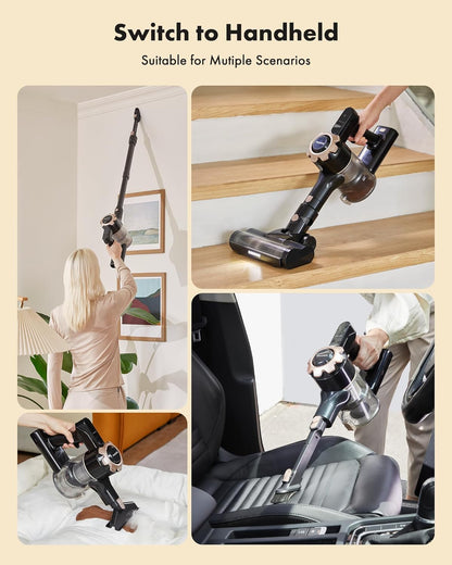 Trucozie Cordless Vacuum Cleaner - 8-in-1 Lightweight Design with 45 Minutes Runtime | Powerful Suction for Home, Hardwood Floors, and Pet Hair