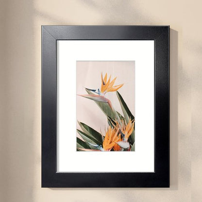 LaVie Home 8.5x11 Picture Frame, 11L x 8.5W Frame Display Pictures 6x8 with Mat or 8.5x11 Without Mat, Stable and Sturdy Black Frame and Polished Plexiglass, Horizontal and Vertical Format of The Walls