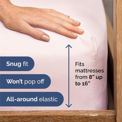 King Size 4 Piece Sheet Set - Comfy Cooling Bed Sheets for Luxury Bedding - Deep Pockets, Soft, Wrinkle-Free - Oeko-Tex Certified Lavender Pink