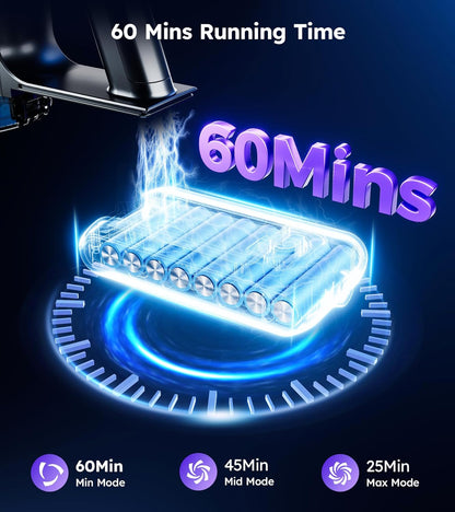 Skiennix Cordless Vacuum Cleaner - 550W 45KPA Power | 60-Minute Runtime, LED Display, Lightweight Design for Pet Hair & Hard Floors
