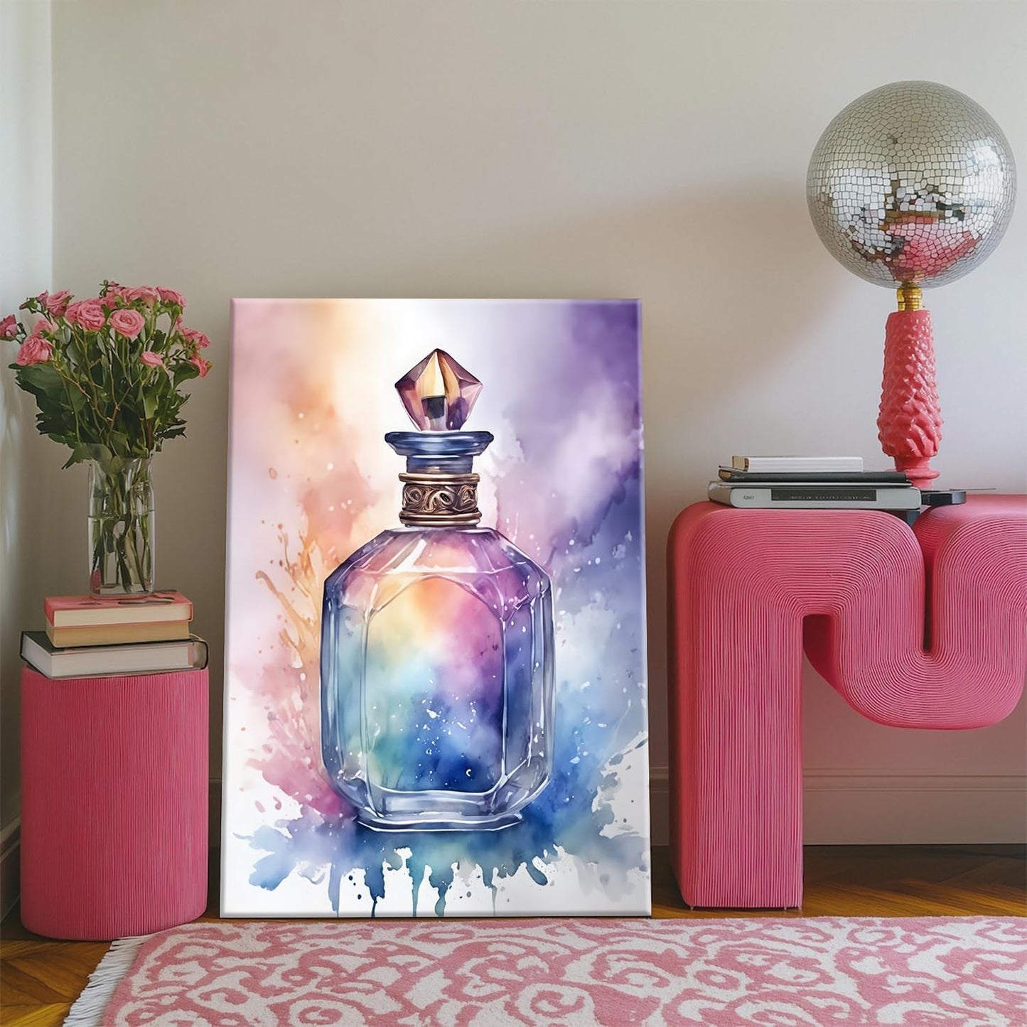 Skiennix Framed Teen Girls Bedroom Wall Art - Colorful Fashion Makeup & Drink Prints | 12x16 Inch Decor