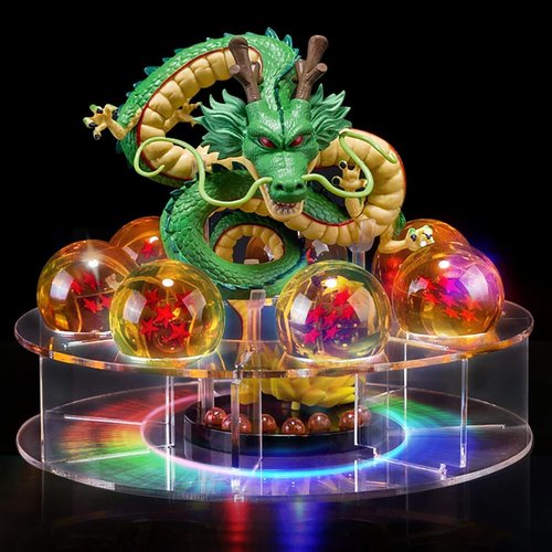 Dragon Sculpture Set by [Brand Name] - 1.7-Inch Crystal Ball with LED Base | Perfect Home Decor & Gift for Halloween and Christmas