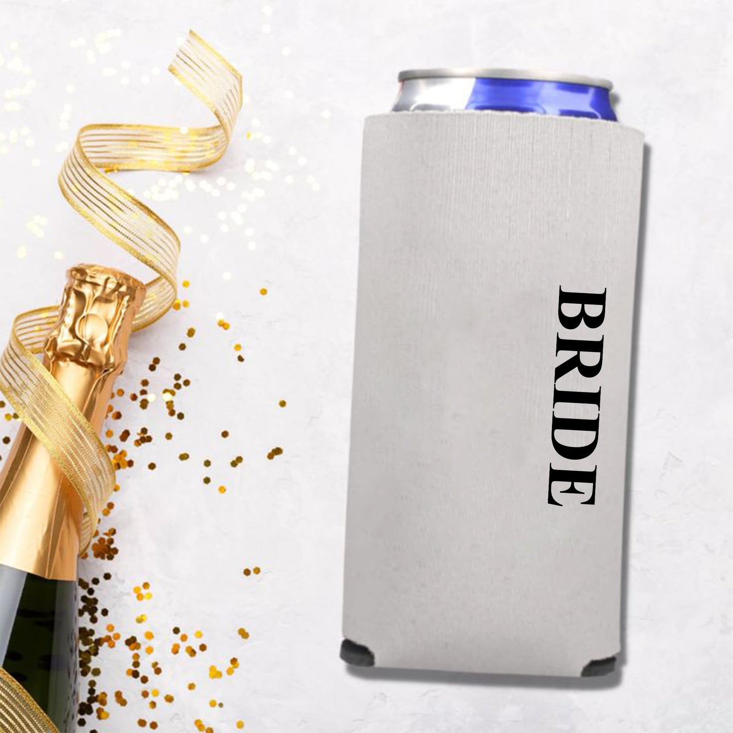 GroomBrideGifts Bride and Groom Gift Wedding Novelty Can Cooler Bridal Shower Decoration.