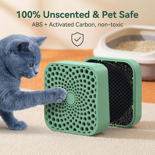 BFJOG Cat Litter Deodorizer, Box(Unscented, Natural Green, 3 Packs) - Litter Box Deodorizer, 3-Years Litter Deodorizer, Maintain a Fresh, Clean Home.