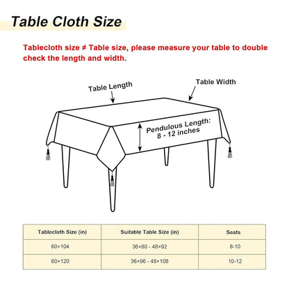 Jacquard Burgundy Red Rectangle Tablecloth 60x120 Inch - Damask Pattern, Water-Resistant