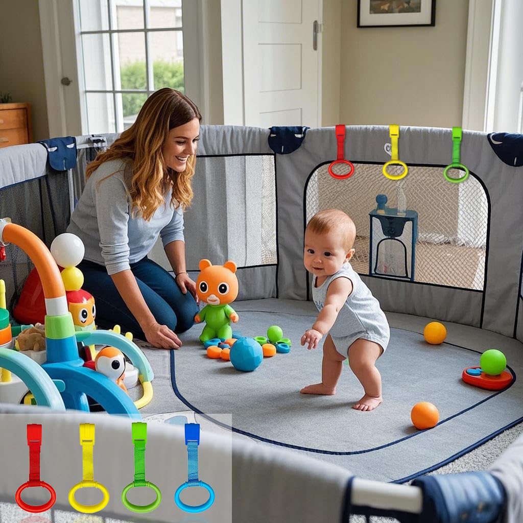 Skiennix Baby Pull Up Rings - Walking Assistant for Infants & Toddlers | 4-Piece Set