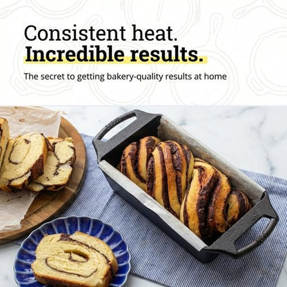 Lodge Seasoned Cast Iron Loaf Pan - Pre-Seasoned Bakeware for Even Browning - 8.5 Inches, PFAS-Free