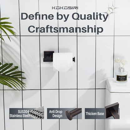 KOKOSIRI Toilet Paper Holder Oil Rubbed Bronze Toilet Roll Holder Hold Mega Rolls Kitchen Bathroom Tissue Paper Dispenser Stainless Steel, B2008ORB