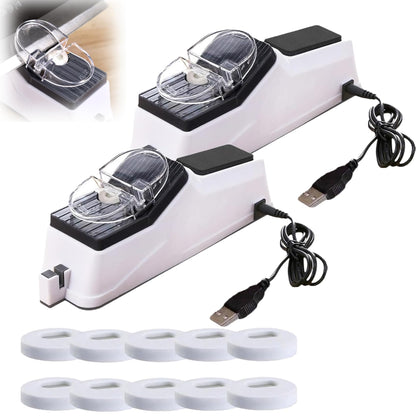 Surudoisharp Pro Electric Knife Sharpener, 2025 NEW Surudoish Sharp Pro, Surudo Sharp Pro, Surudoisharp Pro Electric Knife Shaper, 5 Seconds for Quick Sharpening & Polishing With Protective (2pcs)