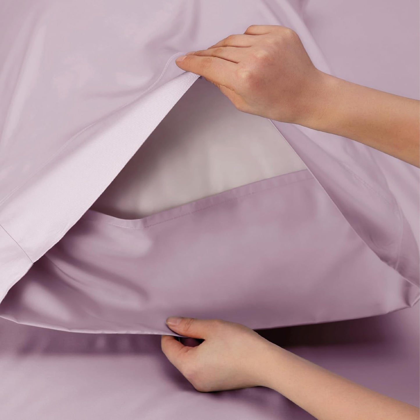Bedsure Cooling Bed Sheets - Breathable Rayon from Bamboo | Soft, Deep Pocket Up to 16 Inches, Lavender